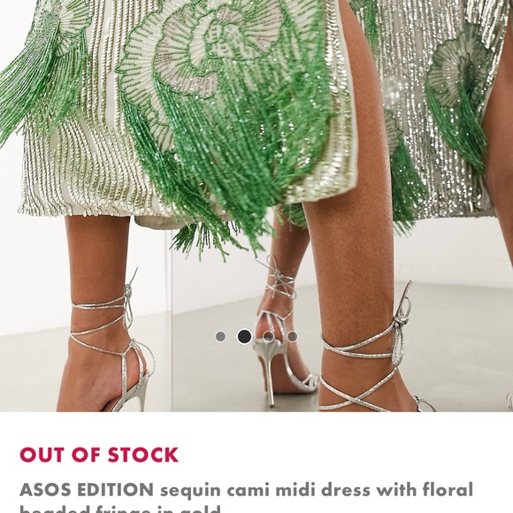 ASOS beaded midi dress size 12 - Picture 8 of 9